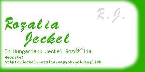 rozalia jeckel business card